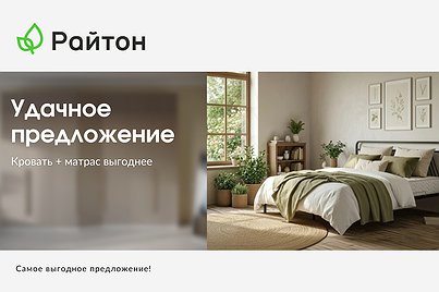 Удачное предложение! Кровать + матрас выгоднее!